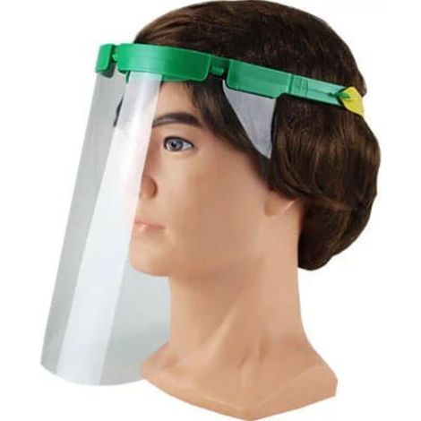 Kit de protección facial con 2 pantallas, diadema y 2 gomas (1/3)