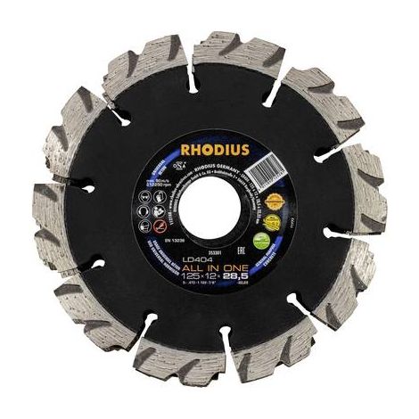 Disco de diamante Rhodius ld404 125 mm reducción polvo ahorro tiempo
