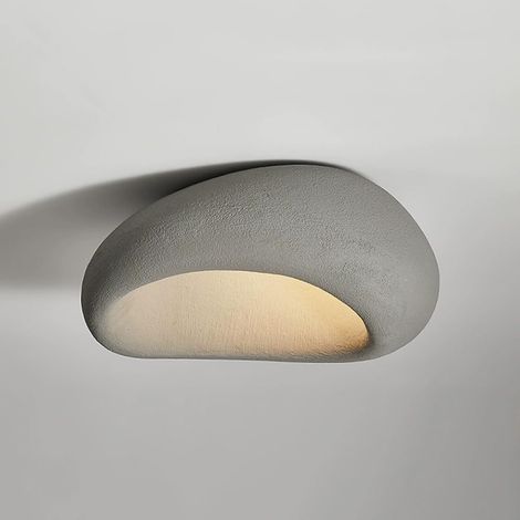 AUTRUCKER Plafond Moderne du Milieu du siècle Chambre à Coucher Gris béton béton dôme Ferme Industrielle à Chasse à Chasse du Plafond 30CM E27 (1/5)