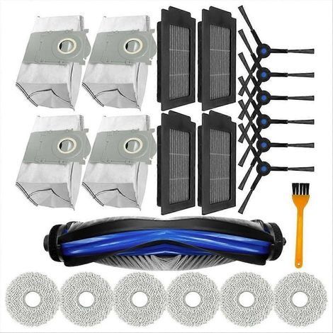 Pièces de rechange pour aspirateur robot Ecovacs Deebot T50 PRO : brosse principale, filtres HEPA, brosse latérale, brosse anti-poussière. (1/5)