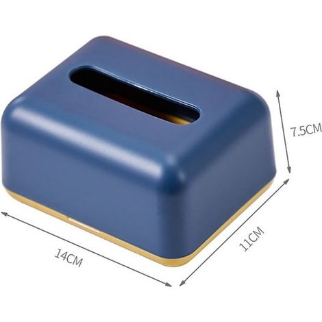 Amplio espacio de almacenamiento para pañuelos, caja de pañuelos sencilla, caja de pañuelos moderna para el coche - azul (1/5)