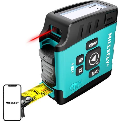 Télémètre laser Mileseey DT20 avec ruban à mesurer de 40 m (1/3)