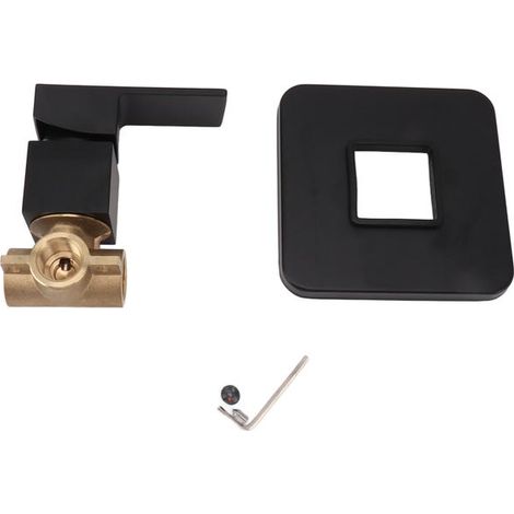 Douche murale en laiton, mitigeur monocommande pour baignoire, robinet noir mat, finition premium, salle de bain moderne (1/5)