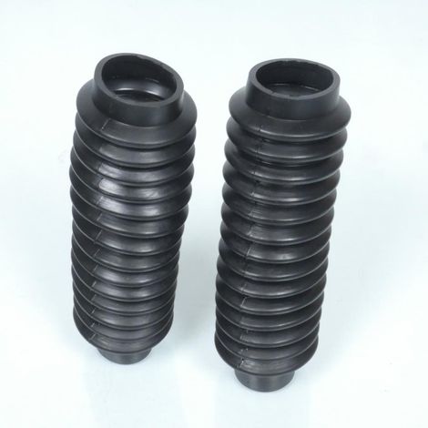 Paar Gabelbälge schwarz Ø38x48x240mm für alte Motorräder (1/4)