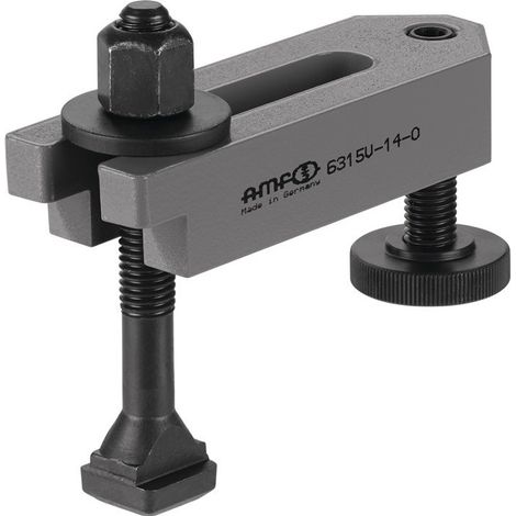 Brazo de sujeción N ° 6315V para ranura en T 12mm L.125mm Tornillo de sujeción M12x12x100mm AMF