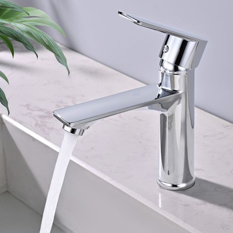 Robinet Mitigeur Monocommande pour Lavabo Salle de Bain Chromé – Mélangeur Moderne pour Vasque, Design Élégant, Installation Facile, Haute Qualité Durable (1/5)
