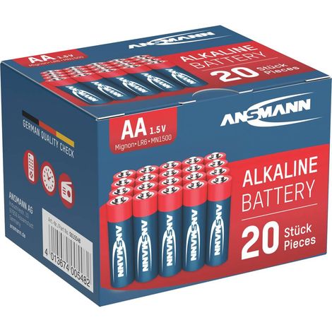 Ansmann LR06 Red-Line Batteria Stilo (AA) Alcalina/manganese 1.5 V 20 pz. (1/5)
