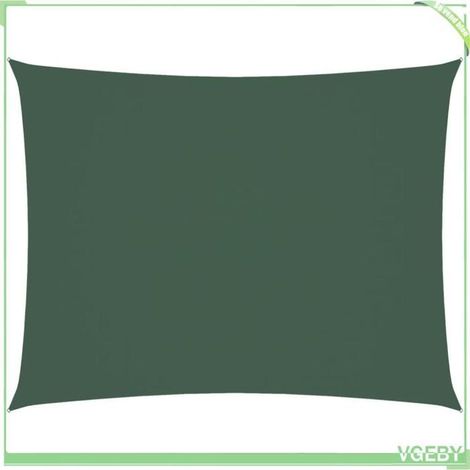 Voile de parasol - FAFEICY - 135486 - Rectangulaire 3x4,5 m - Tissu Oxford PU - Anti-UV vert foncé (1/5)