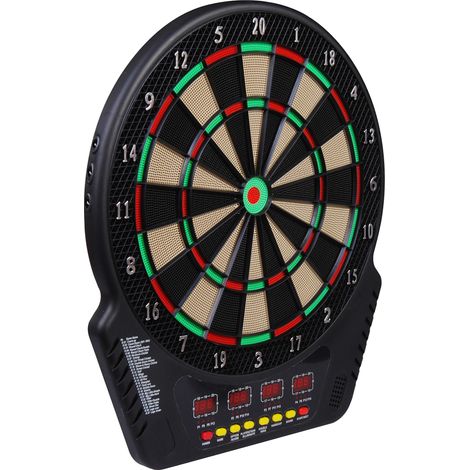 Bersaglio elettronico per freccette 44 x 51,5 x 3,2 cm nero, 27 giochi per 16 giocatori - CHICFURN (1/5)
