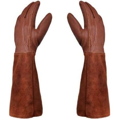 BUNTHAUS Gants de jardinage - Paire de gants de jardinage - Protection cuir - Gants longs de jardinage à épines résistants aux perforations et aux coupures et gants de soudage TIG pour apiculture - Ma (1/4)
