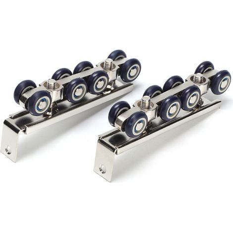 Poulies de Suspension Lourdes à 8 Roues pour Porte Coulissante, Accessoires de Quincaillerie Compatibles avec Rail de Porte (1/5)