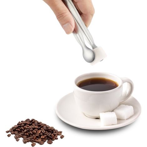 Mini pinze da portata, confezione da 4 pinze per zucchero in acciaio inox, pinze per ghiaccio da 11 cm, pinze da cucina per antipasti per bar, tea party, feste di dessert, zucchero e uova (1/5)