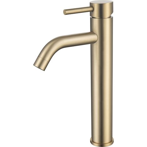 LOMAZOO Robinet mitigeur de lavabo Midas en acier inoxydable doré