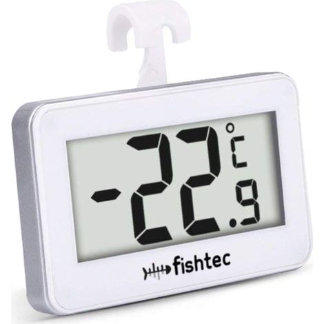 Fishtec – Thermomètre pour frigo et congélateur – Plage de mesure -19 à +50 °C – Affichage °C/°F – Triple système d'accroche – Matière ABS (1/5)