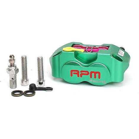 Étrier de frein moto RPM à 4 pistons pour Yamaha Aerox Nitro RSZ Jog BWS Zuma Dirt Bike Grom, disque de 200 mm / 220 mm - Vert (1/5)