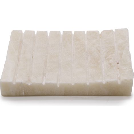 Porte-savon strié Onxy blanc- Vendu par 1