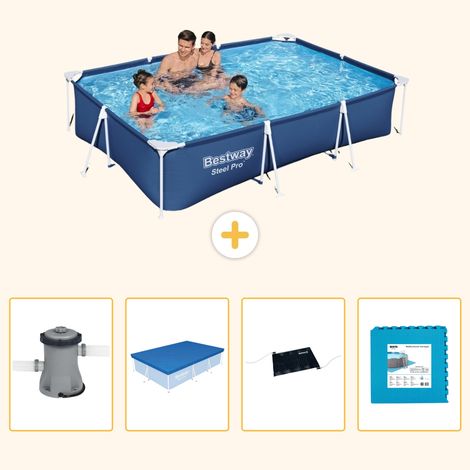 Bestway Bestway Steel Pro Rectangulaire - 300x201x66 cm - 5-pièces S273 (1/5)