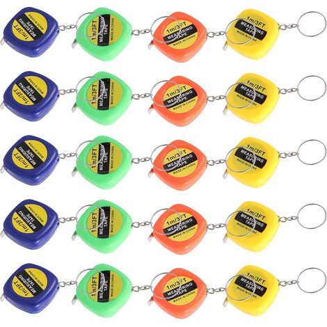 ABOOFAN Mètre à Ruban Compact 1M Anneau Porte-Clés et Règle Portable pour Mesures Précises en Bricolage et Maison Couleur Aléatoire