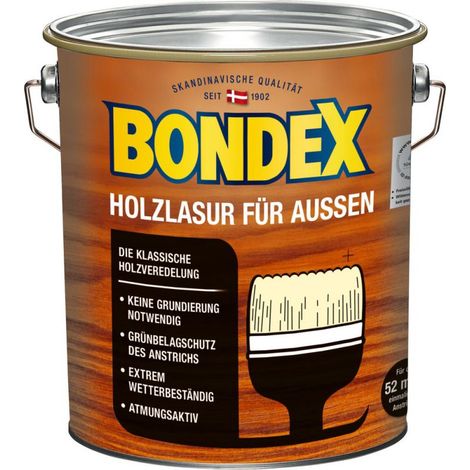 Bondex Holzlasur für Außen 4 l nussbaum Lasur Holz Holzschutz Schutzlasur (1/4)