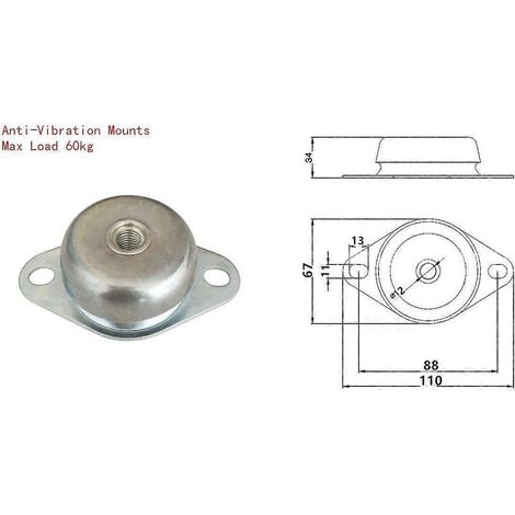Supports d'amortisseurs en caoutchouc pour générateur 60 kg, compresseur d'air, pompe à eau, moteur diesel, coussinet d'amortissement en caoutchouc (1/4)