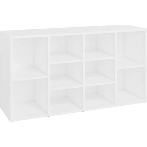 Tabouret à chaussures blanc, 103 x 30 x 55 cm, bois composite (1/5)