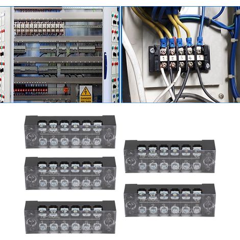 Die TB-1506 6-poligen Stromverbinder werden in 5er-Packs verkauft und beinhalten Jumper sowie einen Satz von 15 A 600 V Mehrfachsteckverbindern. (1/5)