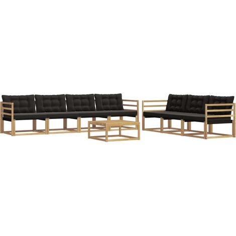 Outdoor Sofa Set 8 pcs White and black vidaXL (1/5)