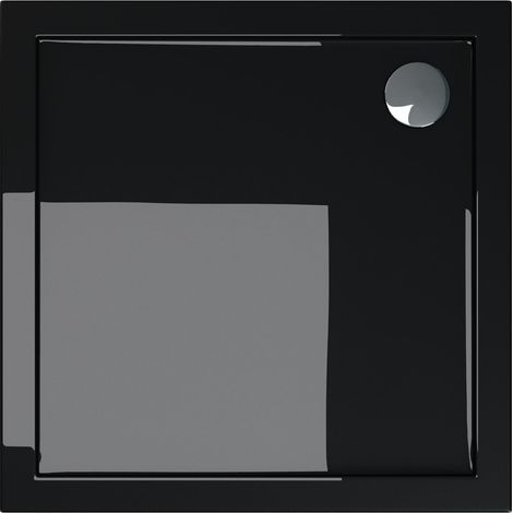 doporro Piatto Doccia in Acrilico 100 x 100 cm Spessore 4 cm Quadrato Nero Resistente a Urti e Graffi Design Bordato Rinforzato Faro1 (1/5)