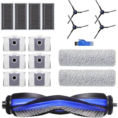 FOREHILL Accessoires pour ECOVACS DEEBOT X8 Pro Omni/X8 Omni aspirateur,1 Brosse Principale,2 Rouleaux de FOREHILL,4 Brosses Latérales,4 Filtres HEPA,6 Sacs à Poussière,1 Outil de Nettoyage (1/5)