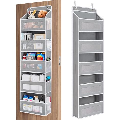 Boîte de rangement suspendue à cinq couches en tissu non tissé, grande capacité, pour chambre à coucher, 40 x 17,5 x 145 cm