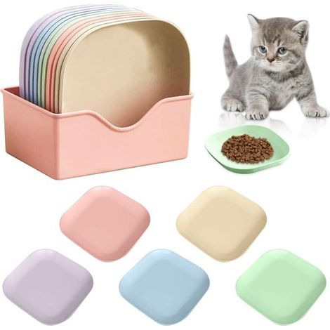 Flacher Katzennapf – 10 Stück für Kätzchen und kurzbeinige Katzen (1/5)