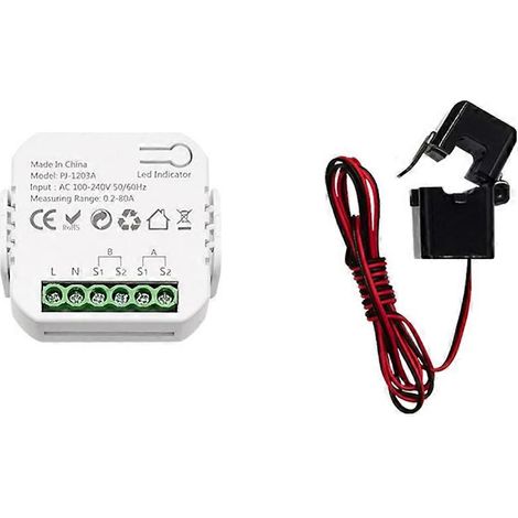 Tuya ZigBee Smart Switch: Leistungs-, Spannungs- und Strommesser, App zur Echtzeit-Verbrauchsüberwachung (1 CT) (1/5)