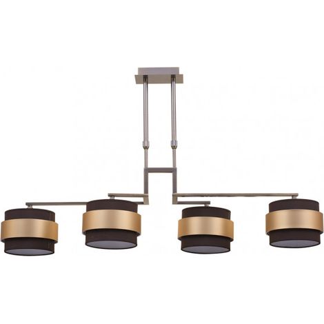 Lampe 4AA Bremen Leder/Braun-Gold 4xE14 (5065x92x25cm)