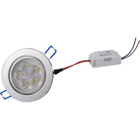 Plafonnier LED 5W encastré avec anneau lumineux blanc chaud et dissipateur thermique, idéal pour les bureaux (1/5)