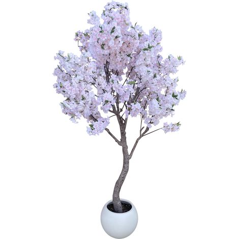260cm XXL Artificial Cherry Blossom Tree with Decorative Planter (1/5)