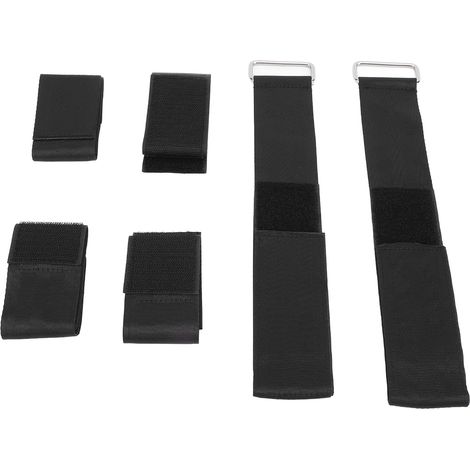 Sangles de cheville pour haltères, 2 pièces, respirantes et confortables, en Nylon, fixation du pied, sangle de poids pour l'entraînement de force, noir (1/5)