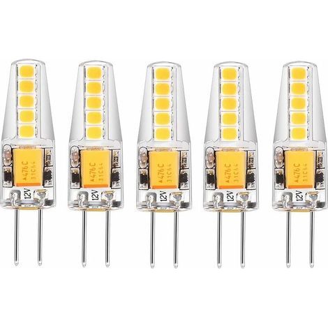 Lot de 5 ampoules LED G4 Blanc naturel 4000K AC / DC 12V 3W 200LM remplacement g4 20w halogène Pas de variateur Pas de scintillement Ampoule à culot à broches led (1/3)