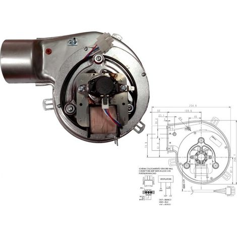 ESTRATTORE DI FUMI 35W PL21 80mm Stufa a Pellet Nordica Montegrappa SIDEROS