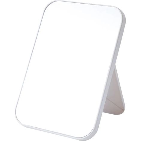 Miroir de maquillage de bureau pliable portable avec support réglable, adapté à une utilisation personnelle et aux voyages (1/5)