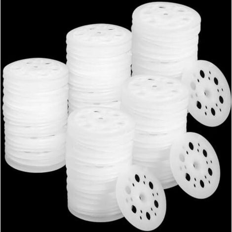 400 disques isolants, rondelles en PP, panneaux de mousse de 46 mm, rondelles en plastique pour la fixation et le support de panneaux isolants, disques d'isolation pour plafond (400) (1/4)