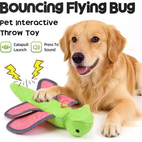 Jouet lanceur en tissu Oxford sonore pour chien – Volant interactif – Idéal pour activité extérieure (1/3)