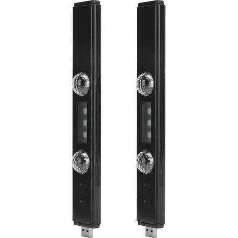 Bande LED rechargeable USB pour voiture, éclairage d'ambiance intérieur avec télécommande