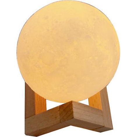 3d Moon Light 1pc, Led Moon Light Touch 3 Couleurs, 15cm/5.9 Inch Diameter, Usb Rechargeable Moon Night Light For Bedroom Living Room Coffee Gift (1/4)