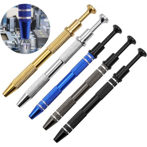 Lot de 5 outils de ramassage à 4 griffes en acier inoxydable - 4 broches - Pour ramasser de petites pièces, ramasser des composants électroniques - Pince à épiler (1/5)