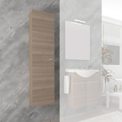 Colonna Bagno Sospesa mod. Zaffiro Colore Rovere Fumo