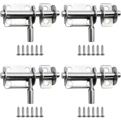 4 Pièces 65mm Mini Verrous de Porte Coulissants en Acier Inoxydable loquets de Porte de Sécurité avec Vis pour Porte de Salle de Bain Porte en Bois Porte pour Animaux de Compagnie Chambre à Coucher (1/5)