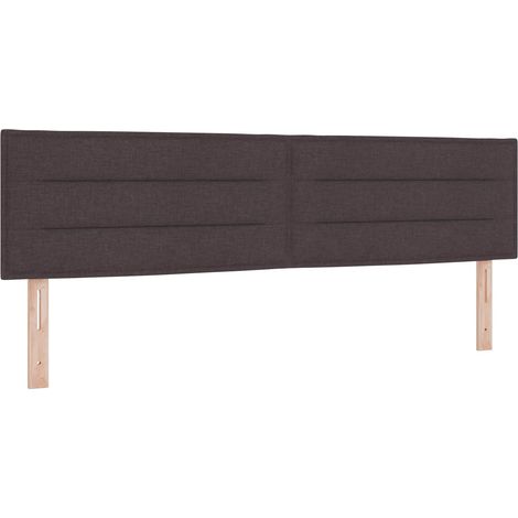 Maison Exclusive - Testiera LED con strisce LED Marrone Scuro 180 cm Tessuto (1/5)
