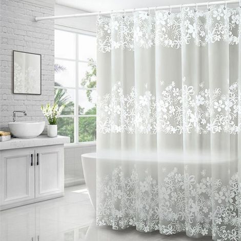 Eleganter Duschvorhang aus PEVA, 180x180 cm, schimmelresistent und antibakteriell.