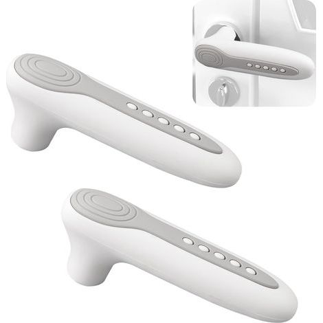 Lot de 2 housses de poignée de porte en silicone antistatiques pour poignées de porte carrées et plates (1/5)