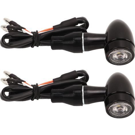 Clignotants Moto Lot de 2 Feux Multifonctionnels Haute Luminosité Économie d'Énergie Feu Stop Remplacement Suzuki 3 Fils Lumière Jaune Blanche (1/5)